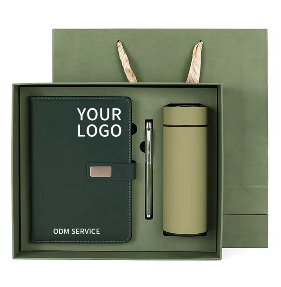 Custom Corporate Gift Set – Notebook, Pen & Bottle (Pack of 75)
